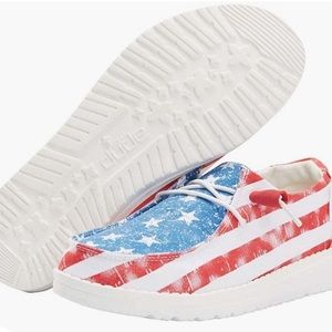 Hey Dude | Wendy Star-Spangled Patriotic American Flag Shoes